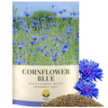 Bachelor Button Seeds – Blue Cornflower – 5,500+ Seeds – 1 oz Bulk Extra Large Resealable Packet – Open-Pollinated Centaurea cyanus Wildflower Seeds
