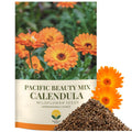 SunHaven Seeds Calendula Seeds Pacific Beauty Mix – 3,000+ Seeds – 1 oz Bulk Extra Large Resealable Packet – Open Pollinated Non-GMO Calendula officinalis Seeds for Vibrant Orange and Yellow Blooms